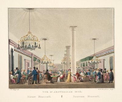 View of Amsterdam No.28. Nieuw Frascati. Nouveau Frascati, 1825 by Cornelis de Kruyff
